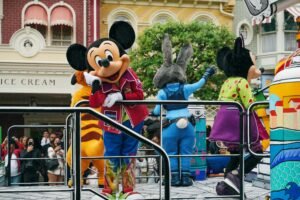 colorful disney parade at disneyland paris